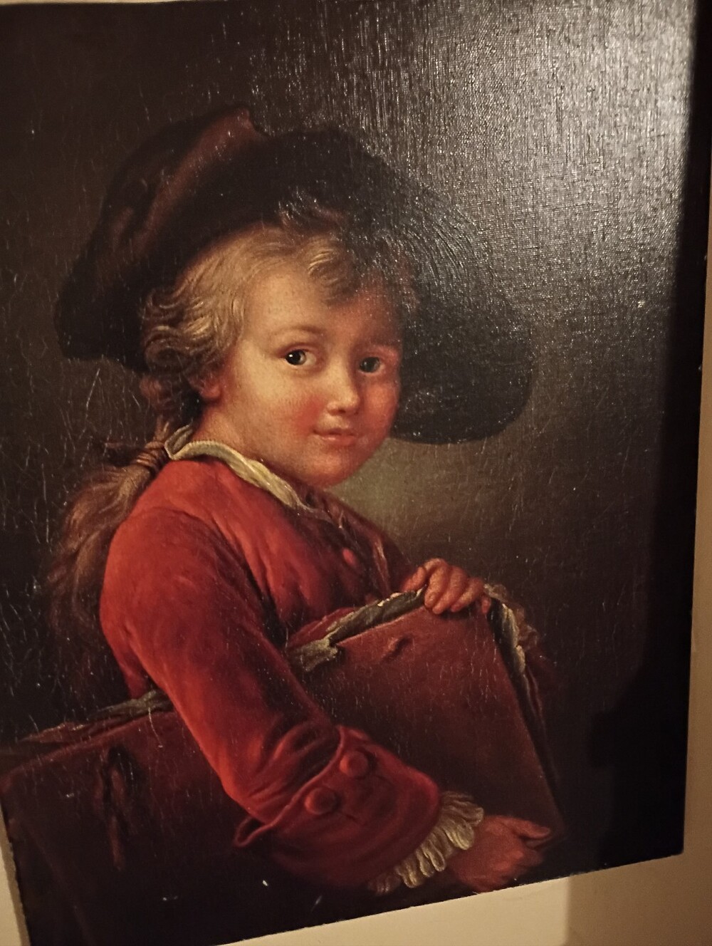 Vintage Collectible Francois Hubert Drouais Picture  A Young Boy .